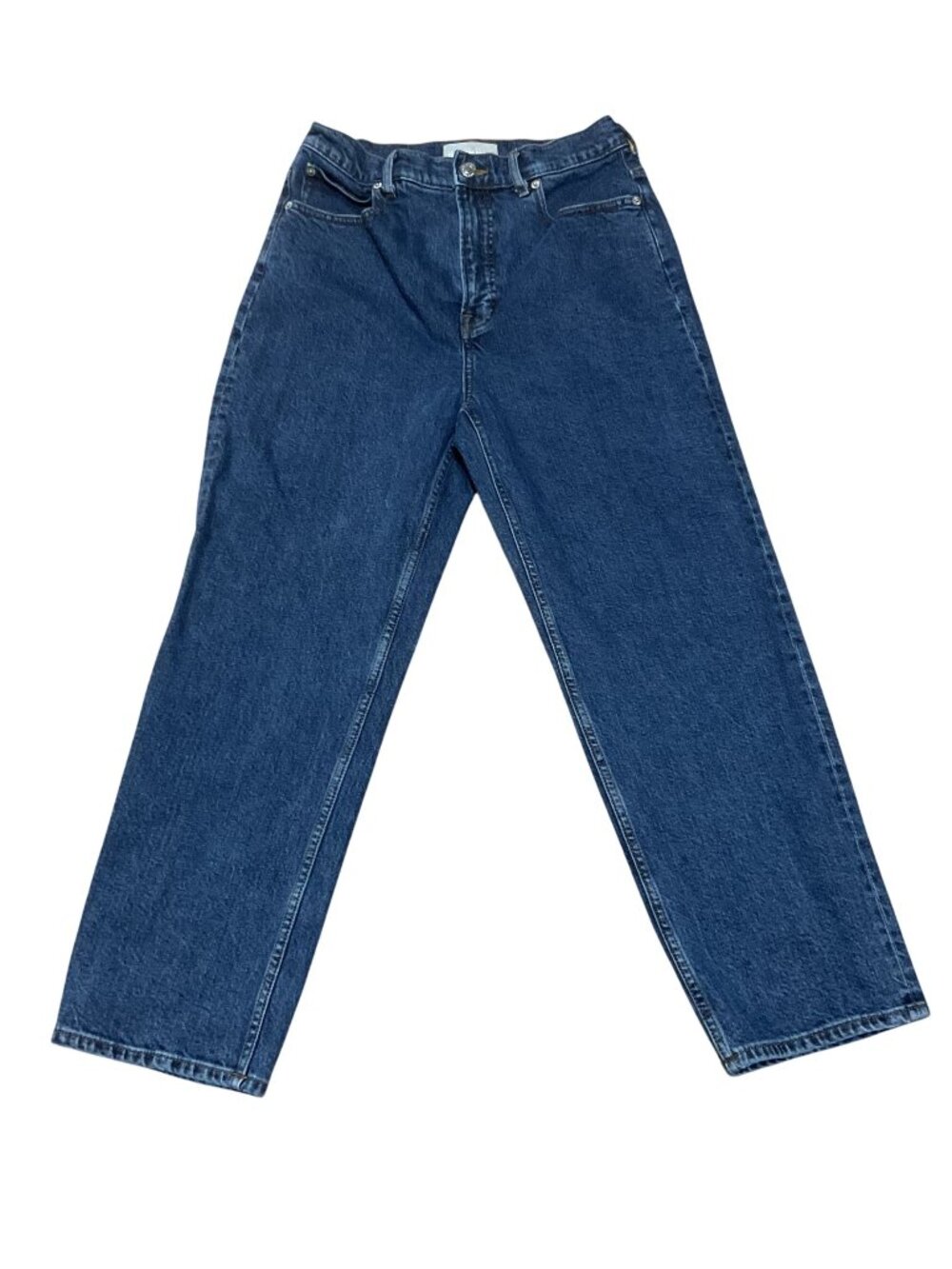 Everlane Rich Indigo The 90s Way-High Rise Cotton Jeans 29R Mom Jeans Womens